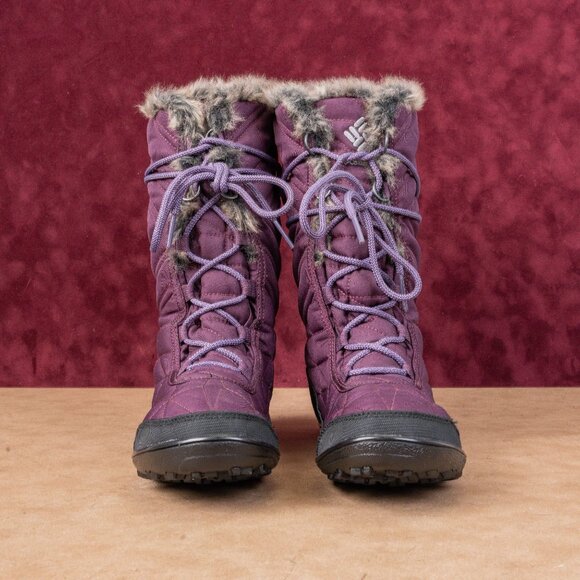 Columbia Women Minx II Mid Burgundy Fabric Waterproof Mid Calf Boots sz 8.5 - Picture 4 of 8